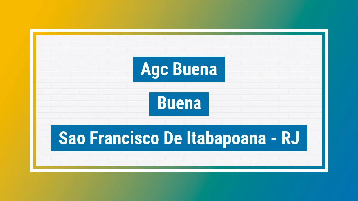 Unidade de agência dos Correios Agc Buena Buena São Francisco de Itabapoana RJ
