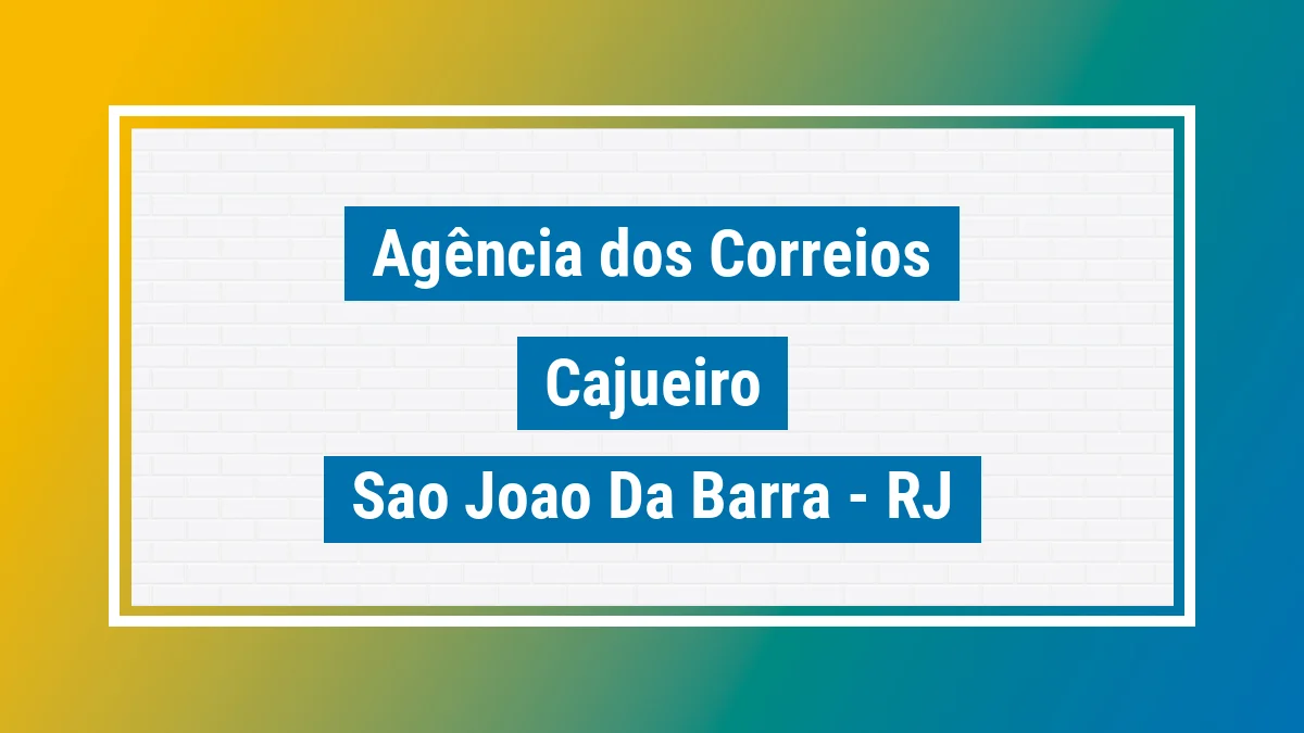 Imagem ilustrativa correios Cajueiro São João da Barra RJ
