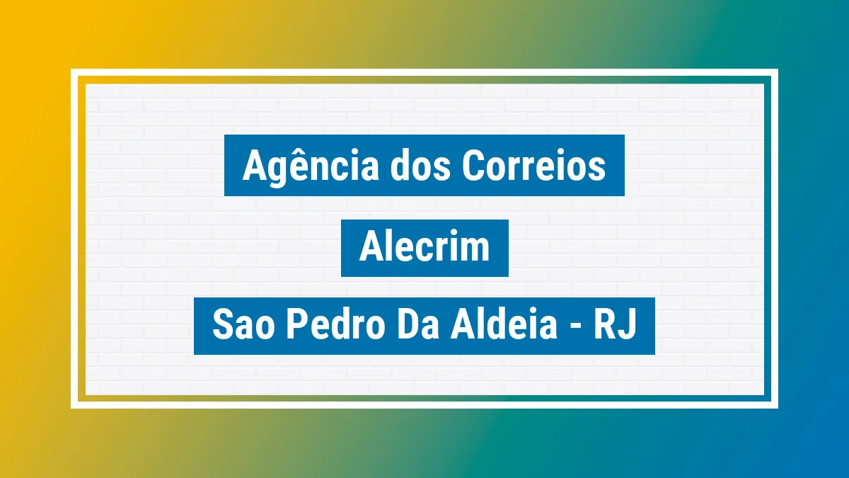 Imagem ilustrativa correios Alecrim São Pedro da Aldeia RJ