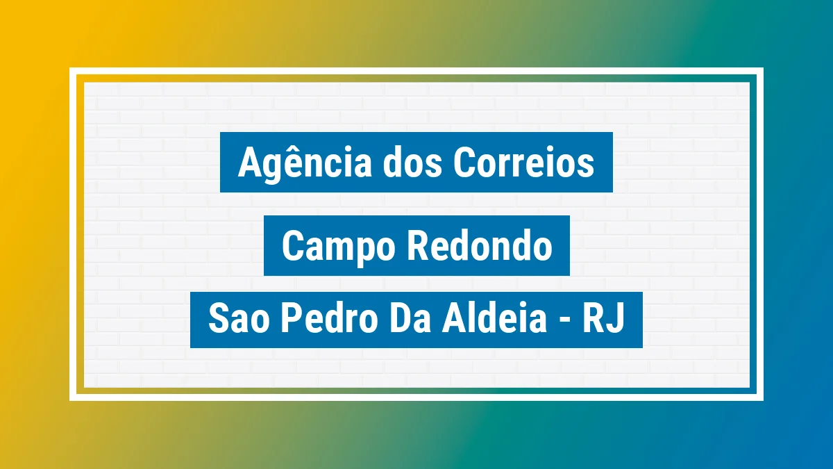 Imagem ilustrativa correios Campo Redondo São Pedro da Aldeia RJ