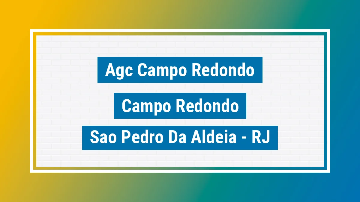Unidade de agência dos Correios Agc Campo Redondo Campo Redondo São Pedro da Aldeia RJ