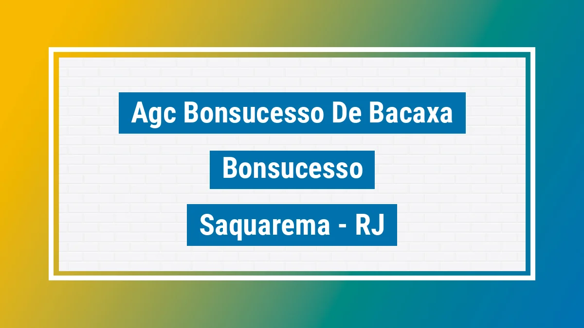 Unidade de agência dos Correios Agc Bonsucesso de Bacaxa Bonsucesso Saquarema RJ