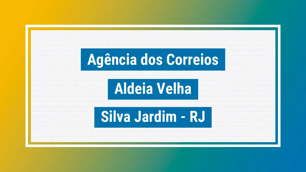 Imagem ilustrativa correios Aldeia Velha Silva Jardim RJ