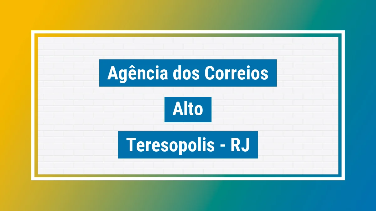 Imagem ilustrativa correios Alto Teresópolis RJ