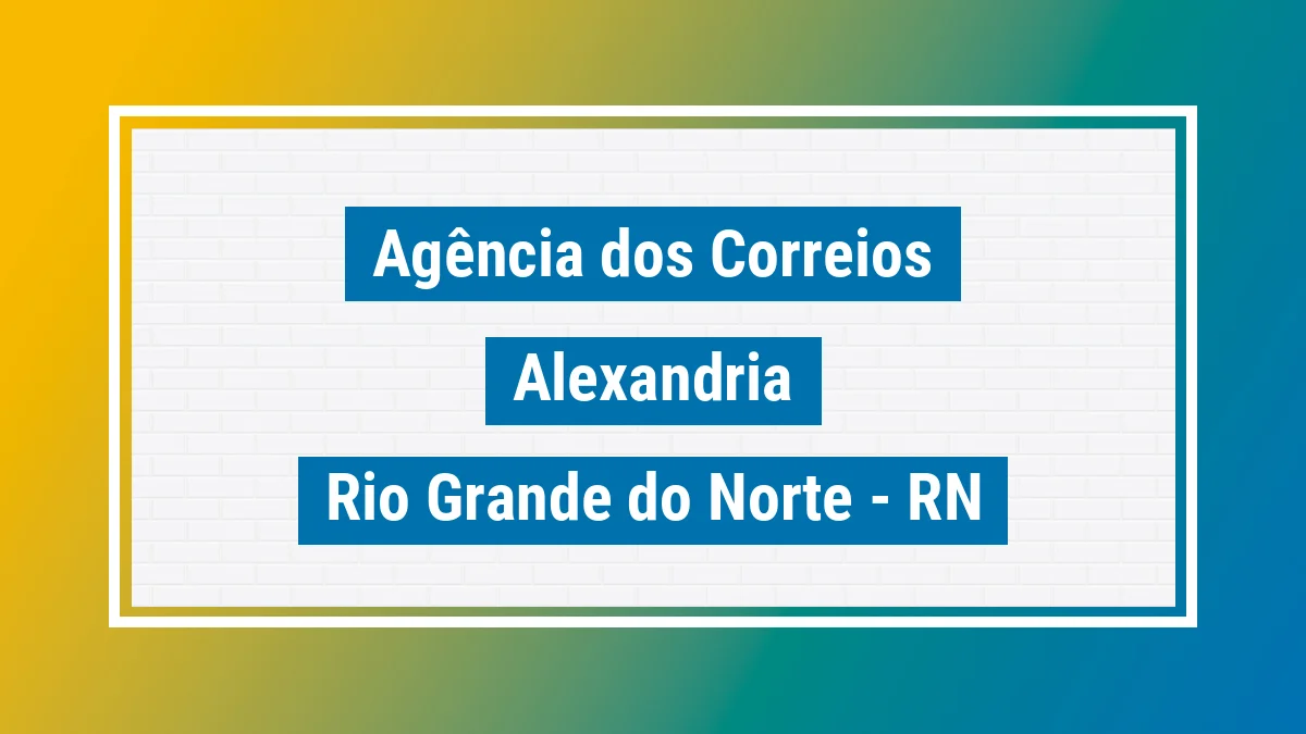 Imagem ilustrativa correios Alexandria RN
