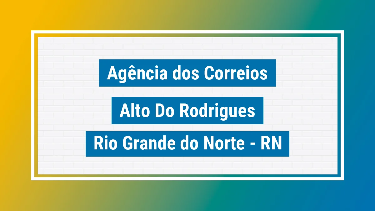 Imagem ilustrativa correios Alto do Rodrigues RN