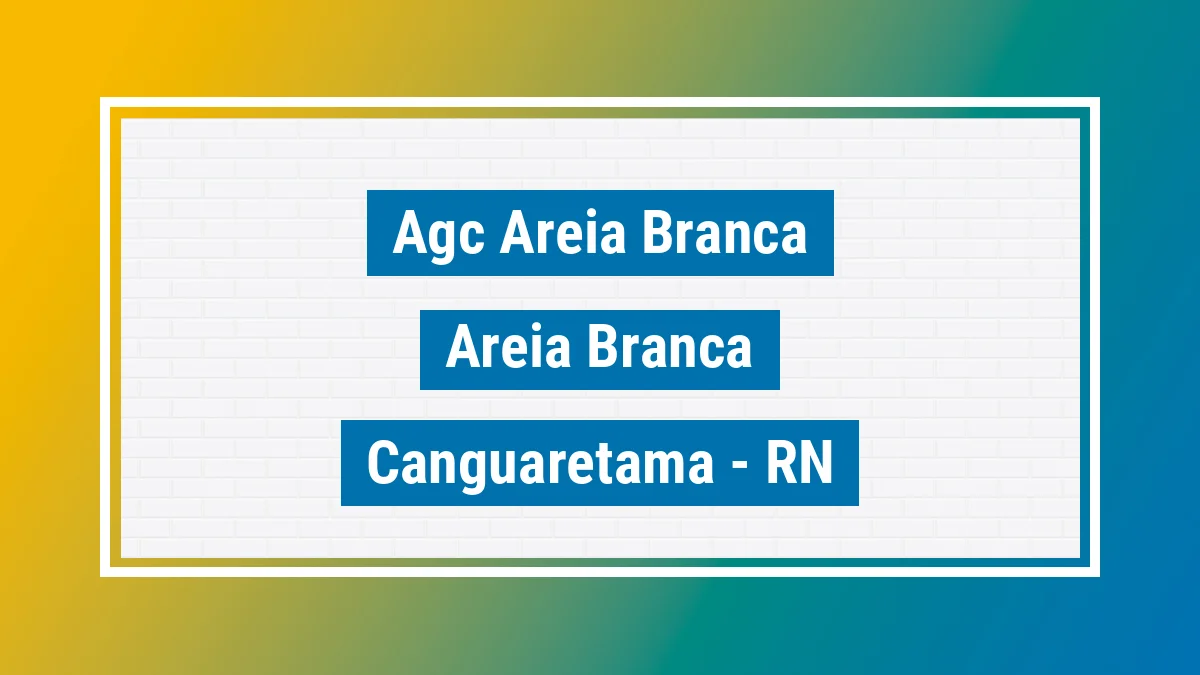 Unidade de agência dos Correios Agc Areia Branca Areia Branca Canguaretama RN