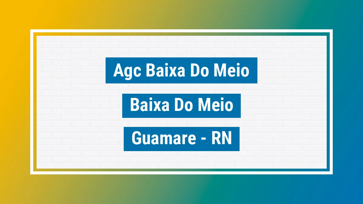 Unidade de agência dos Correios Agc Baixa do Meio Baixa do Meio Guamaré RN