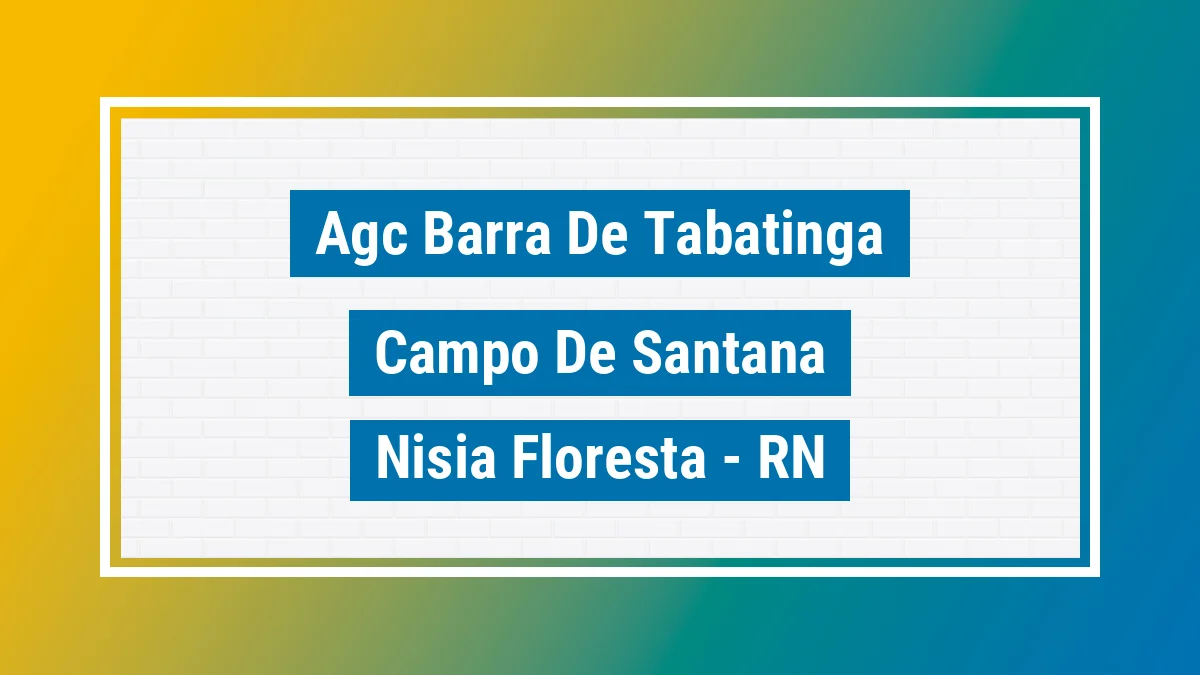 Unidade de agência dos Correios Agc Barra de Tabatinga Campo de Santana Nísia Floresta RN