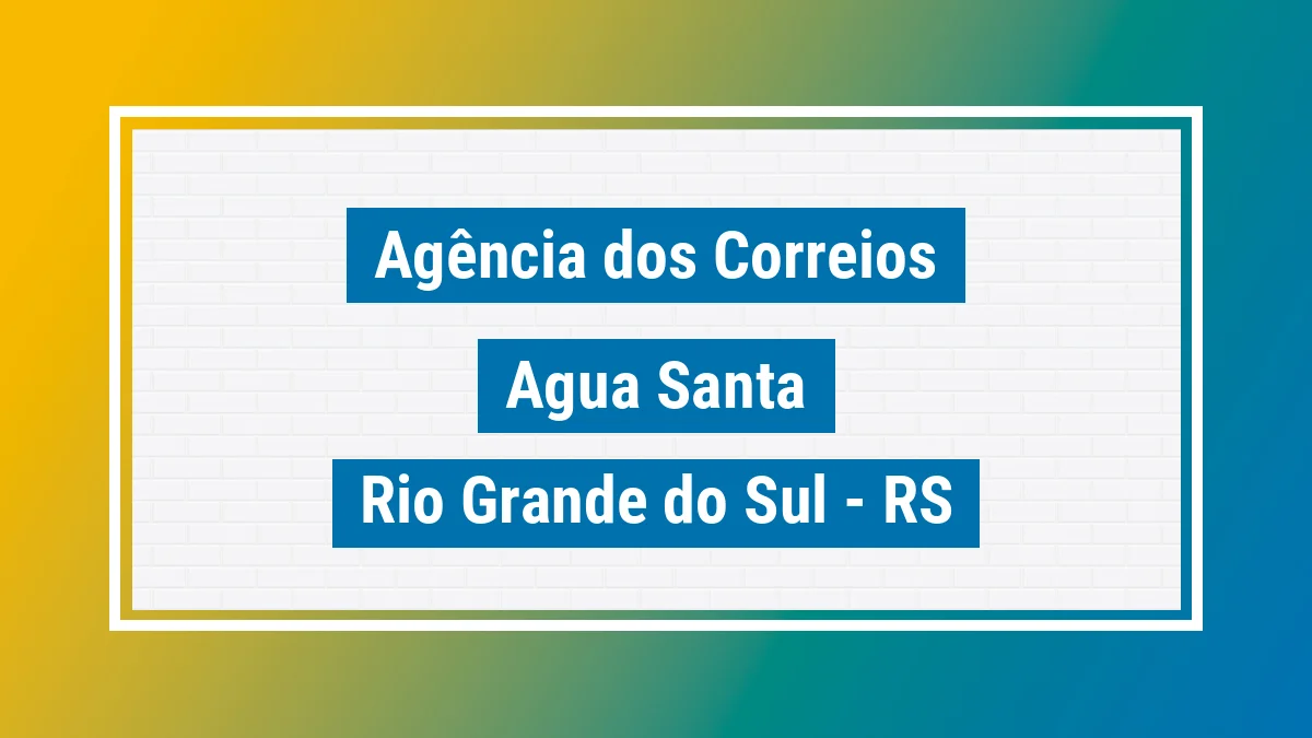 Imagem ilustrativa correios Água Santa RS