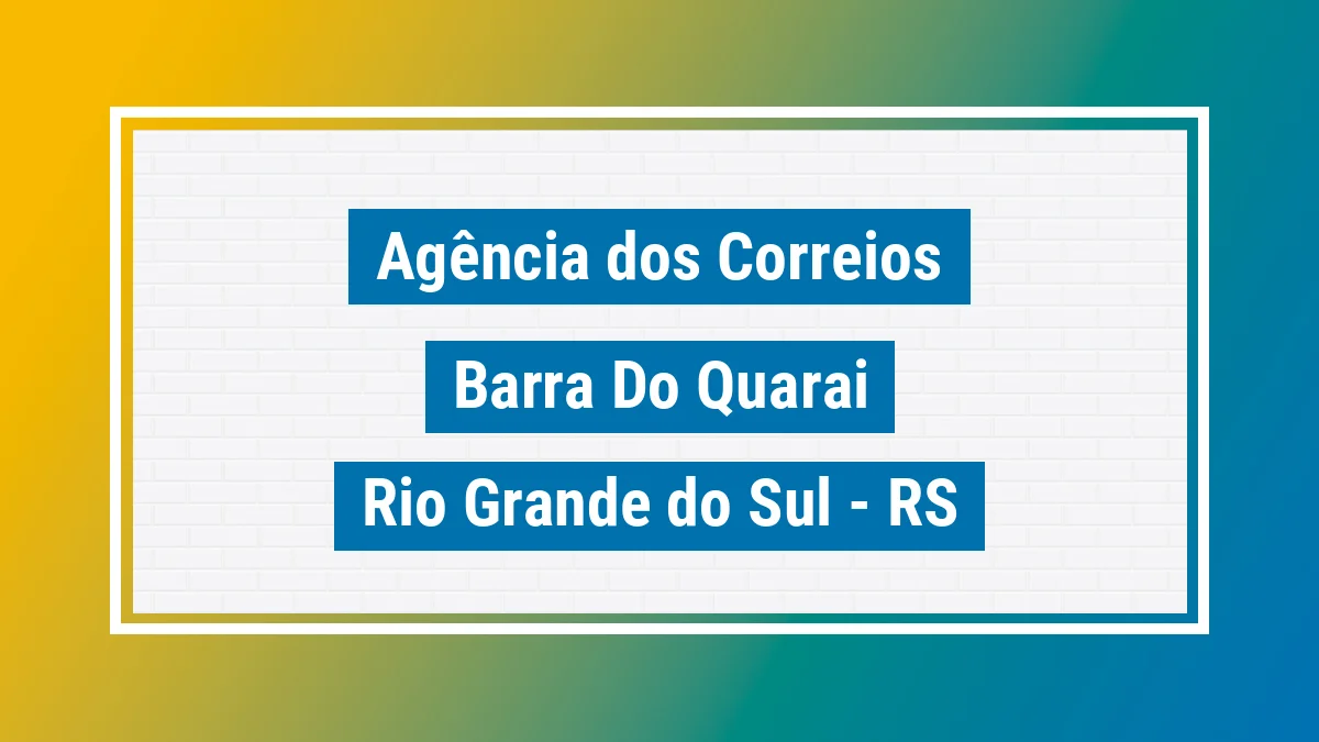 Imagem ilustrativa correios Barra do Quaraí RS