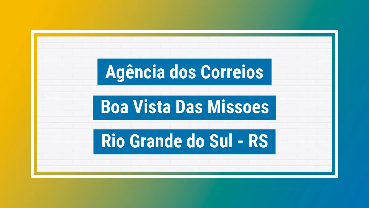 Imagem ilustrativa correios Boa Vista das Missões RS