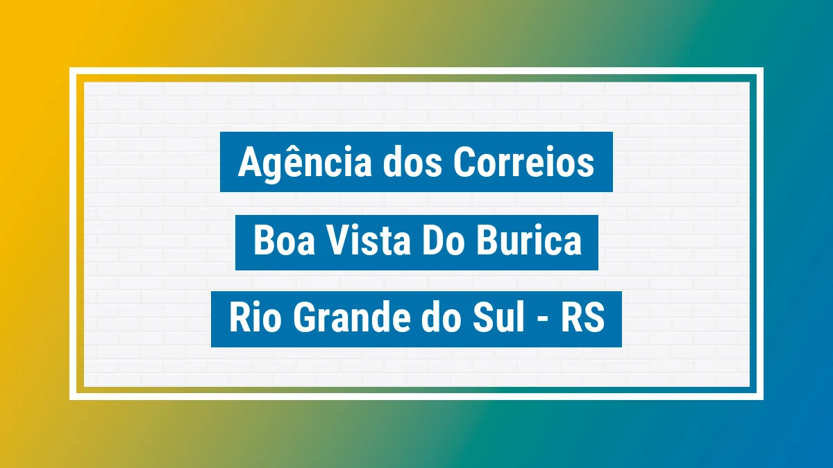 Imagem ilustrativa correios Boa Vista do Buricá RS