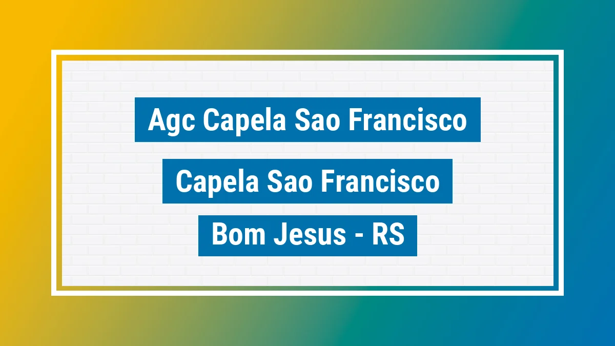Unidade de agência dos Correios Agc Capela Sao Francisco Capela São Francisco Bom Jesus RS