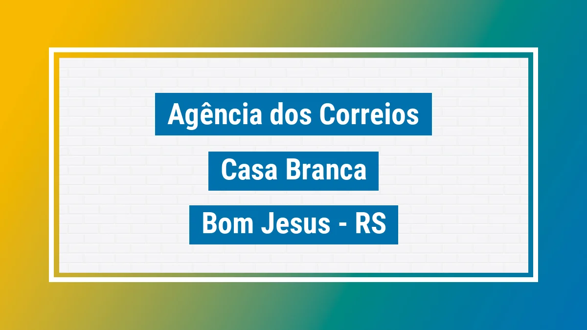 Imagem ilustrativa correios Casa Branca Bom Jesus RS