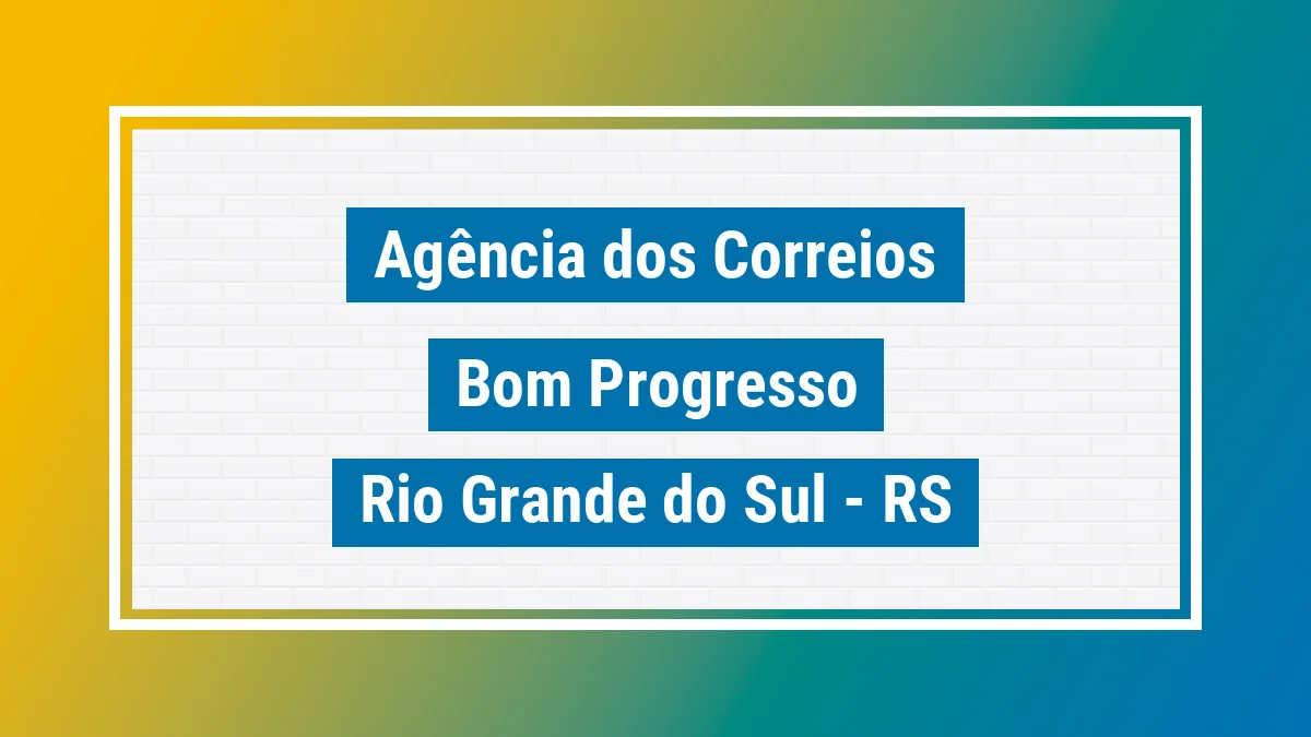 Imagem ilustrativa correios Bom Progresso RS