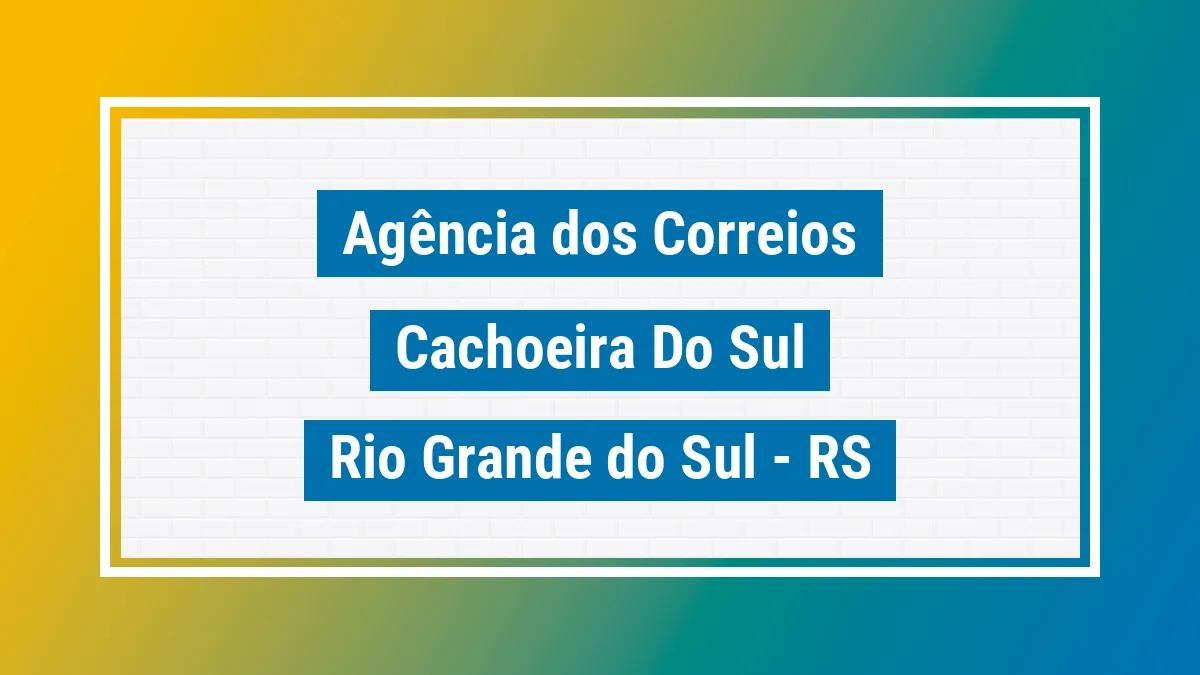 Imagem ilustrativa correios Cachoeira do Sul RS