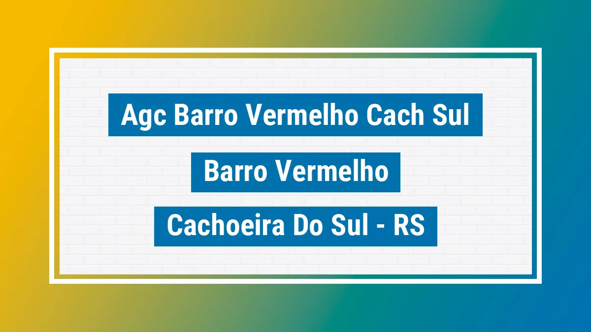 Unidade de agência dos Correios Agc Barro Vermelho Cach Sul Barro Vermelho Cachoeira do Sul RS