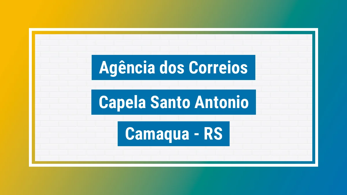 Imagem ilustrativa correios Capela Santo Antônio Camaquã RS