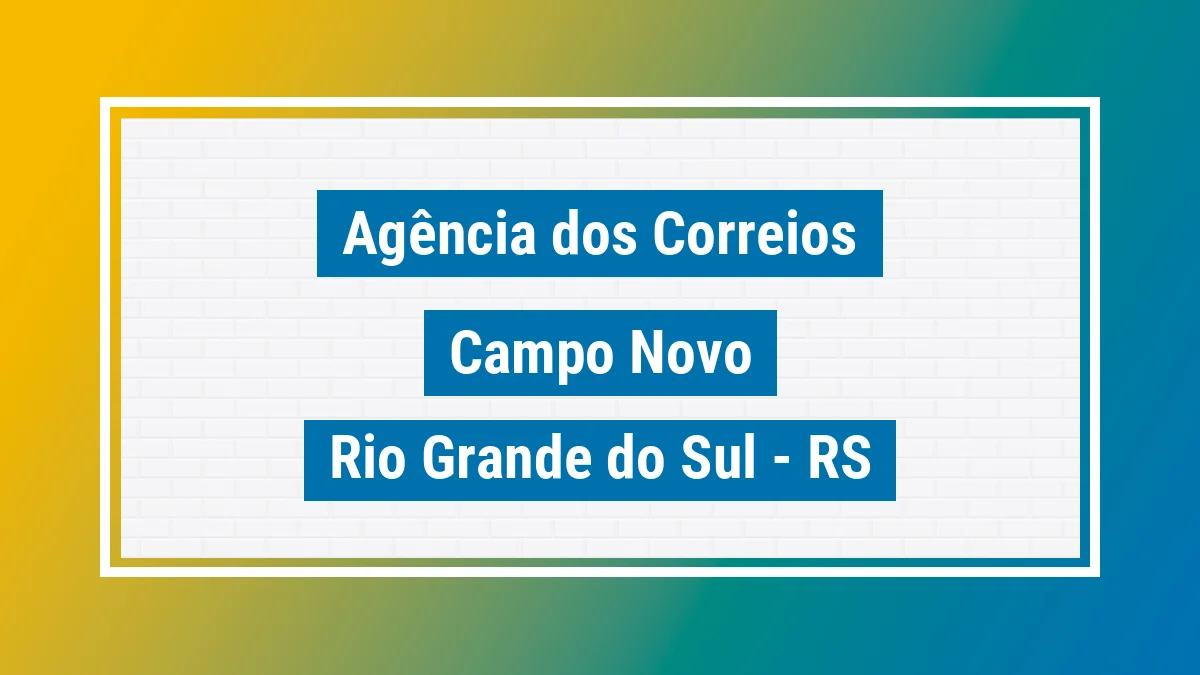 Imagem ilustrativa correios Campo Novo RS