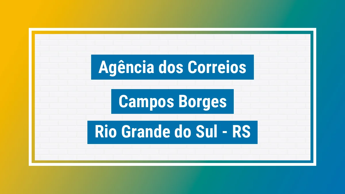 Imagem ilustrativa correios Campos Borges RS