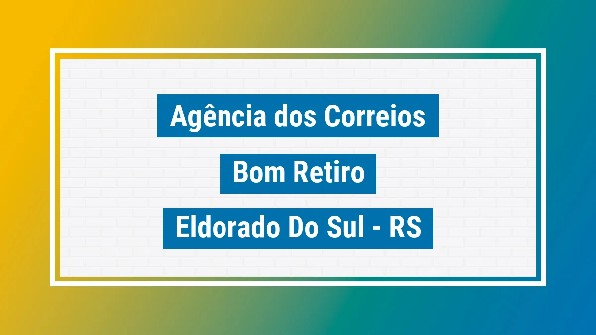 Imagem ilustrativa correios Bom Retiro Eldorado do Sul RS