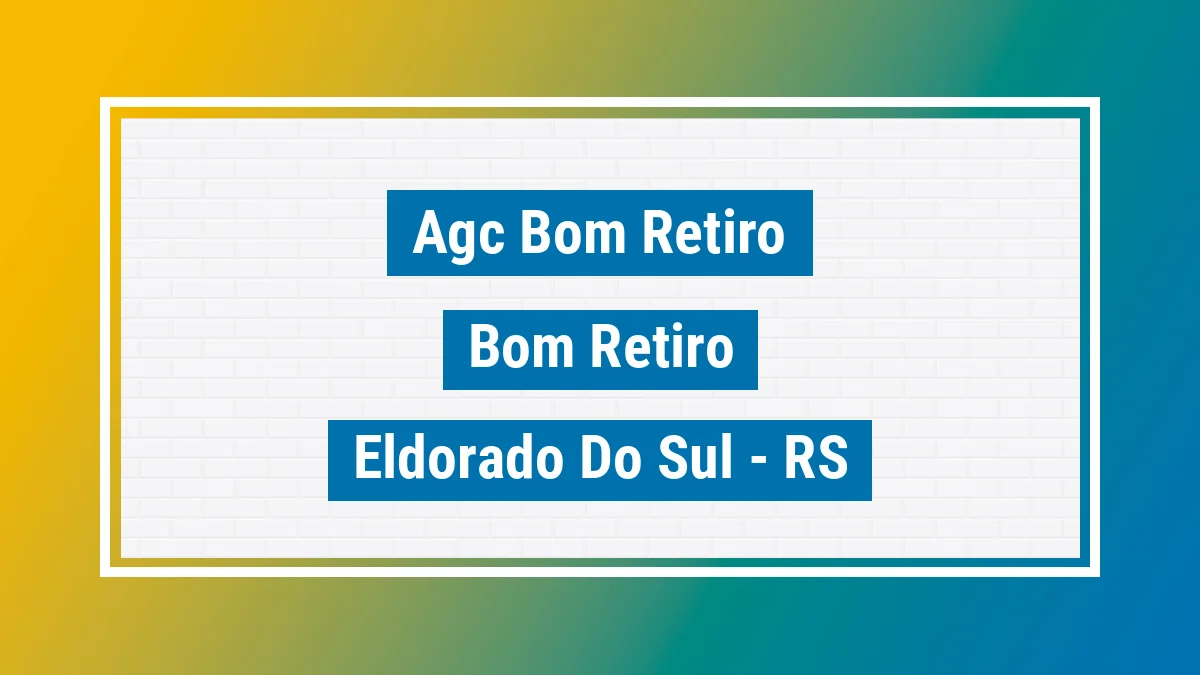 Unidade de agência dos Correios Agc Bom Retiro Bom Retiro Eldorado do Sul RS