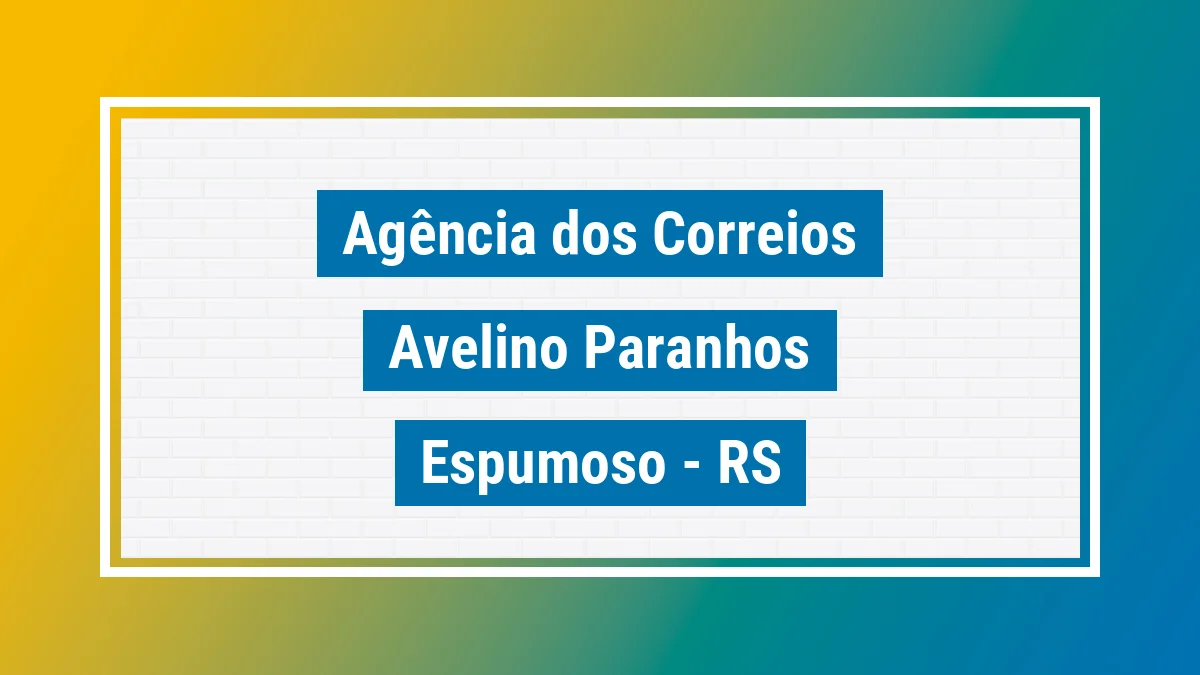 Imagem ilustrativa correios Avelino Paranhos Espumoso RS