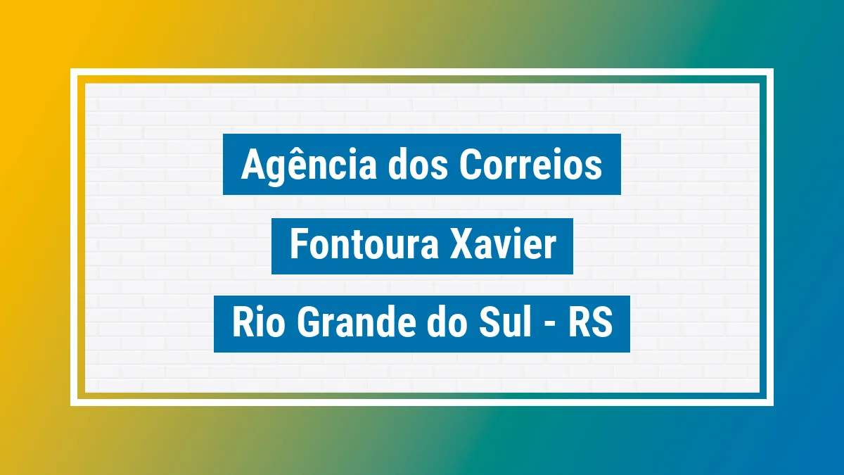 Imagem ilustrativa correios Fontoura Xavier RS