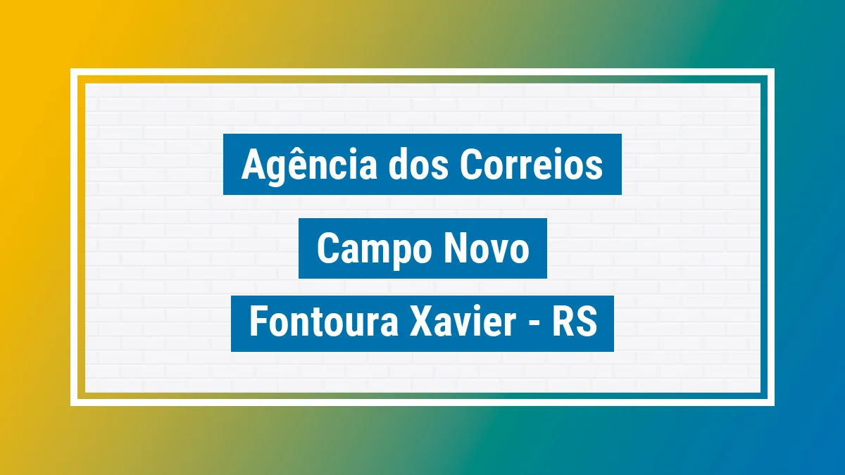 Imagem ilustrativa correios Campo Novo Fontoura Xavier RS