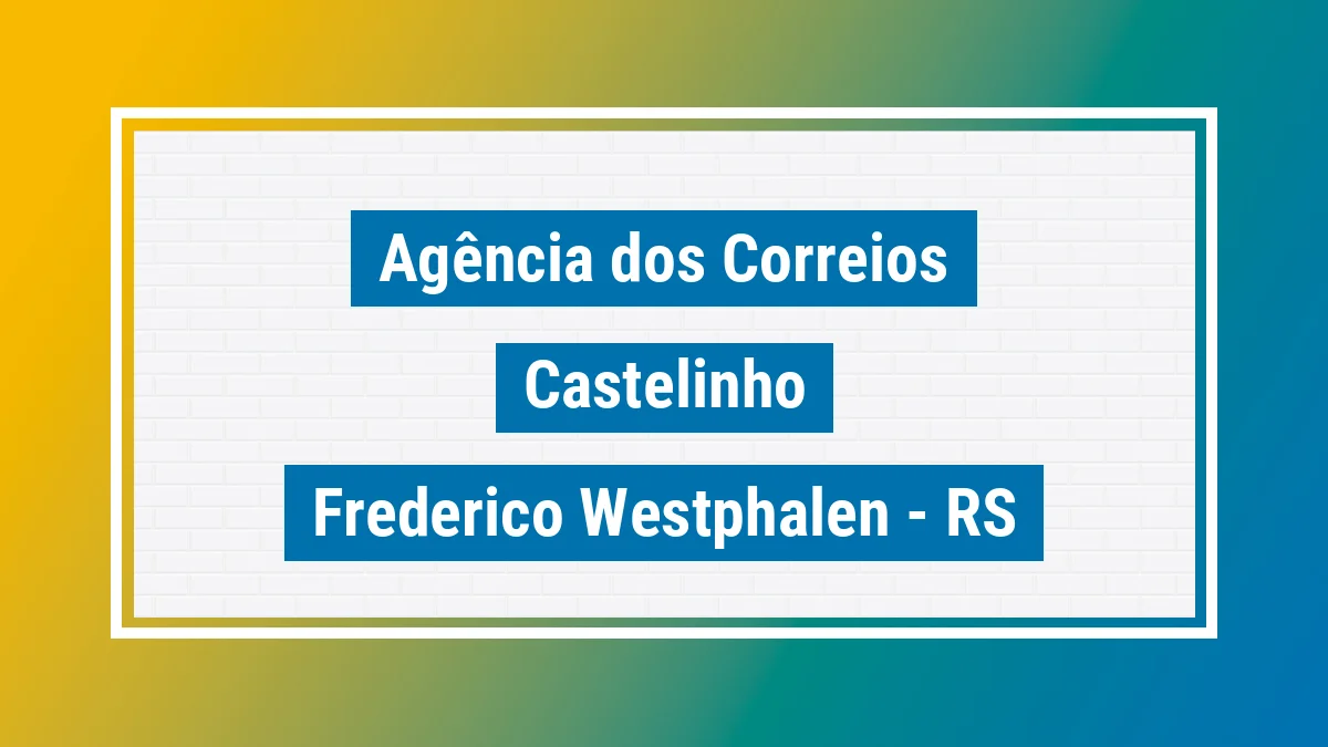 Imagem ilustrativa correios Castelinho Frederico Westphalen RS