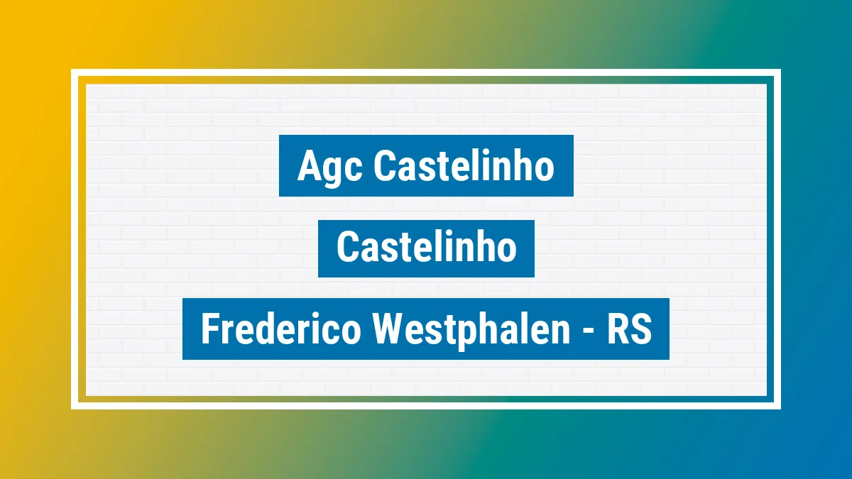 Unidade de agência dos Correios Agc Castelinho Castelinho Frederico Westphalen RS