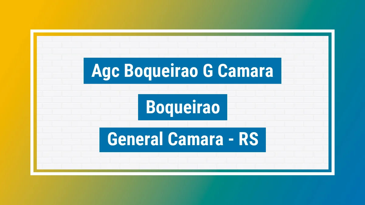Unidade de agência dos Correios Agc Boqueirao G Camara Boqueirão General Câmara RS