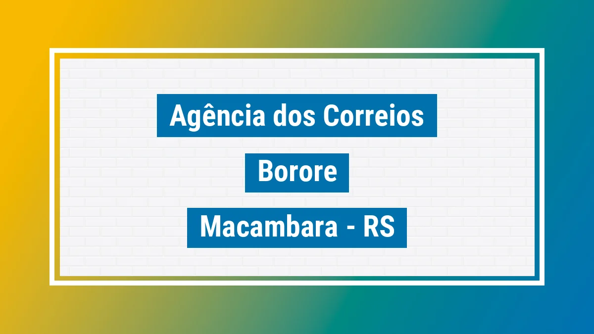 Imagem ilustrativa correios Bororé Maçambará RS