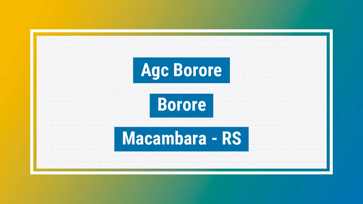Unidade de agência dos Correios Agc Borore Bororé Maçambará RS
