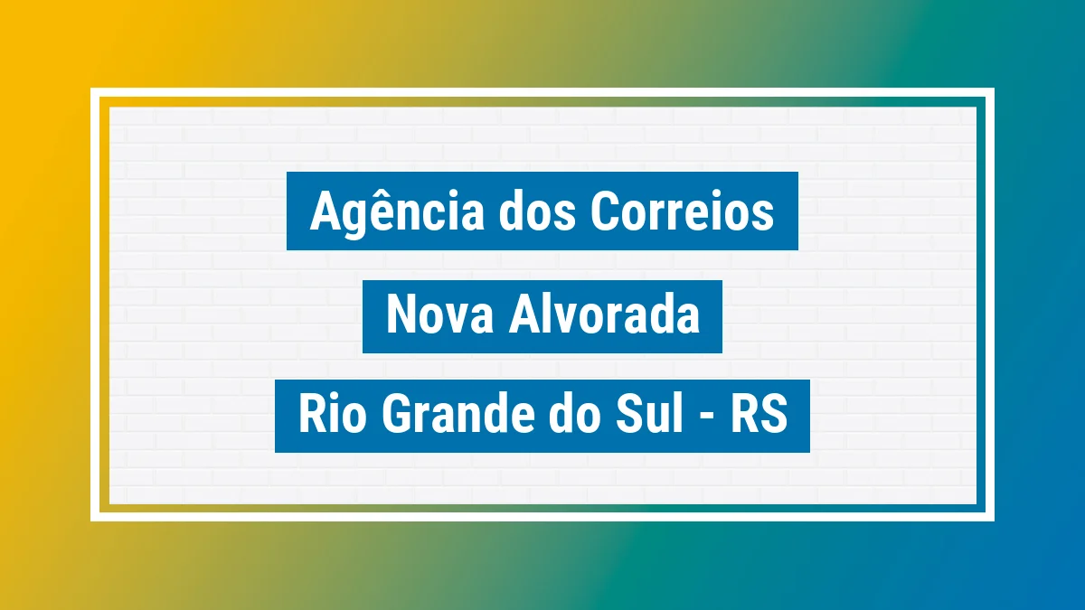 Imagem ilustrativa correios Nova Alvorada RS