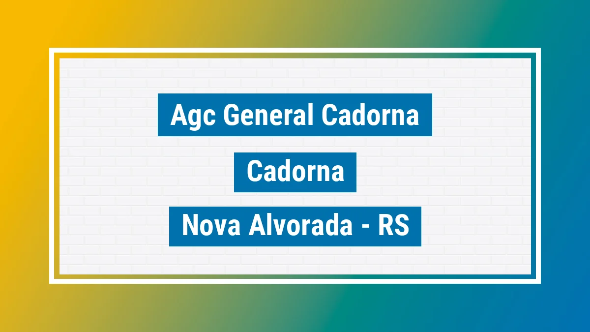 Unidade de agência dos Correios Agc General Cadorna Cadorna Nova Alvorada RS
