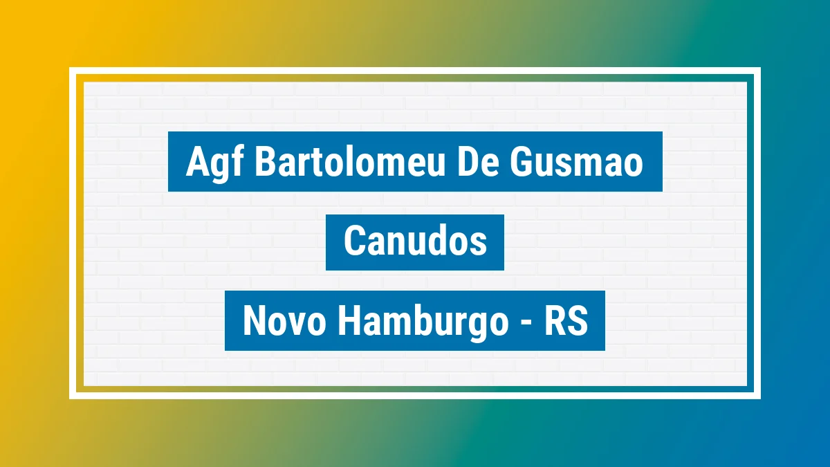 Unidade de agência dos Correios Agf Bartolomeu de Gusmao Canudos Novo Hamburgo RS