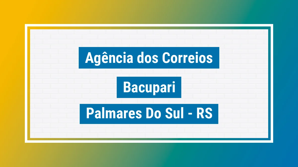 Imagem ilustrativa correios Bacupari Palmares do Sul RS