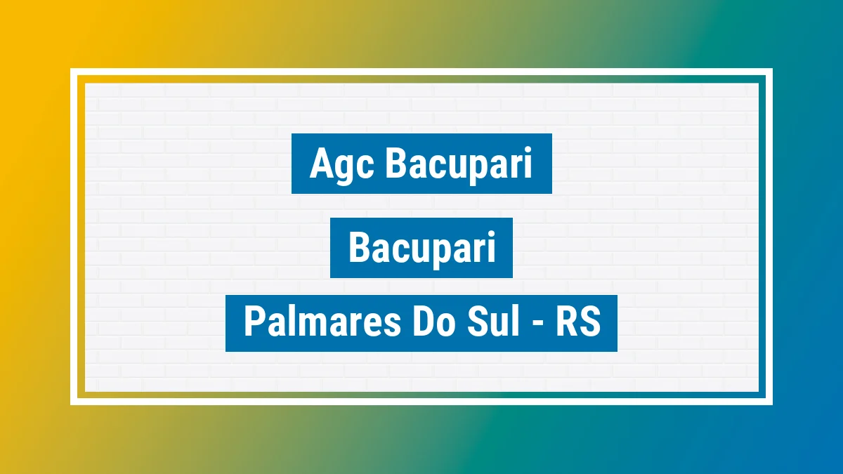 Unidade de agência dos Correios Agc Bacupari Bacupari Palmares do Sul RS