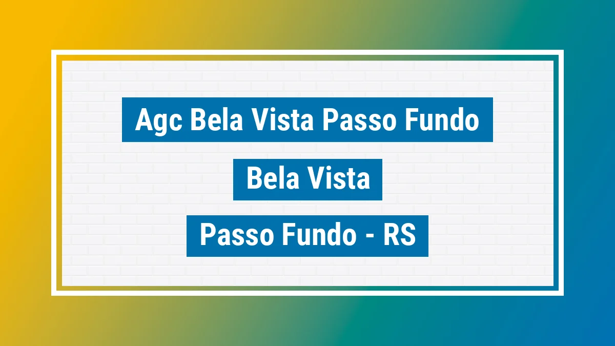 Unidade de agência dos Correios Agc Bela Vista Passo Fundo Bela Vista Passo Fundo RS