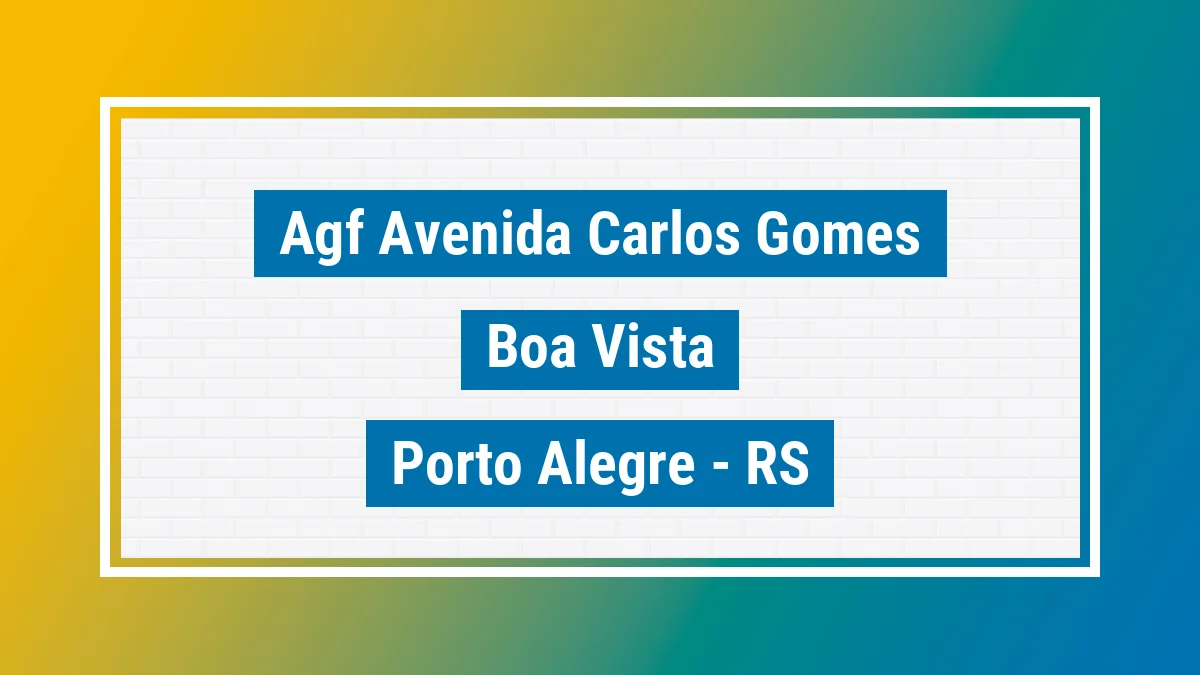 Unidade de agência dos Correios Agf Avenida Carlos Gomes Boa Vista Porto Alegre RS