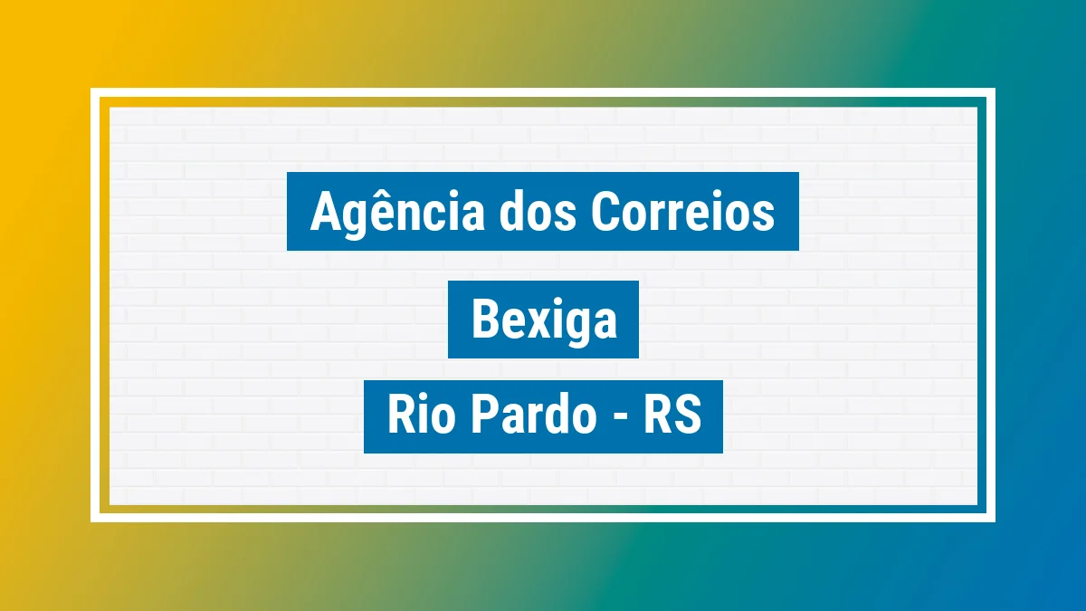 Imagem ilustrativa correios Bexiga Rio Pardo RS