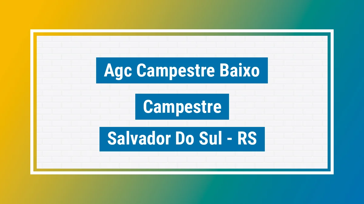 Unidade de agência dos Correios Agc Campestre Baixo Campestre Salvador do Sul RS