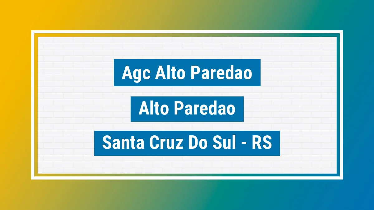 Unidade de agência dos Correios Agc Alto Paredao Alto Paredão Santa Cruz do Sul RS