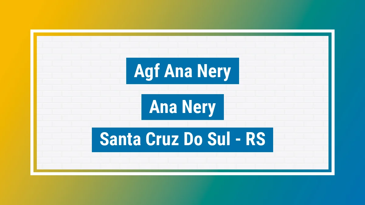 Unidade de agência dos Correios Agf Ana Nery Ana Nery Santa Cruz do Sul RS