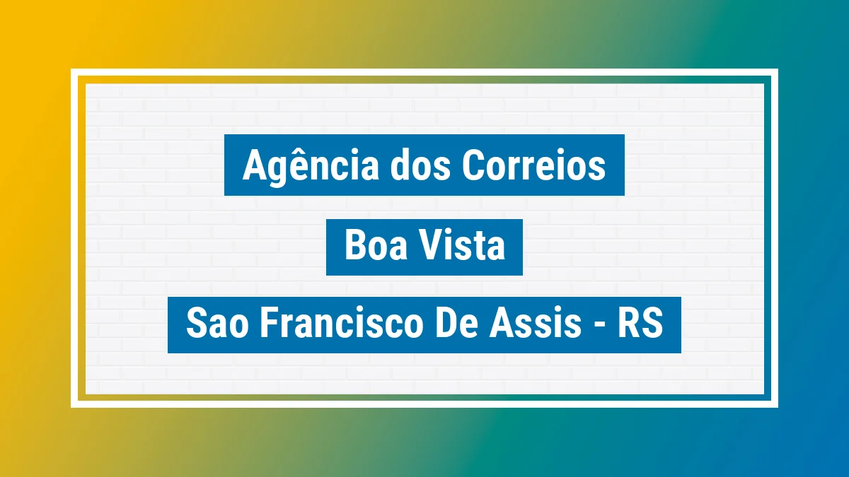 Imagem ilustrativa correios Boa Vista São Francisco de Assis RS