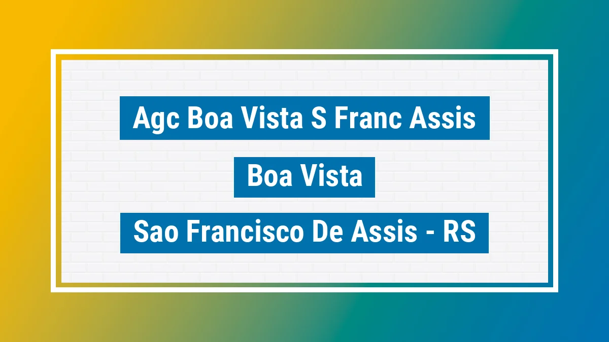 Unidade de agência dos Correios Agc Boa Vista S Franc Assis Boa Vista São Francisco de Assis RS