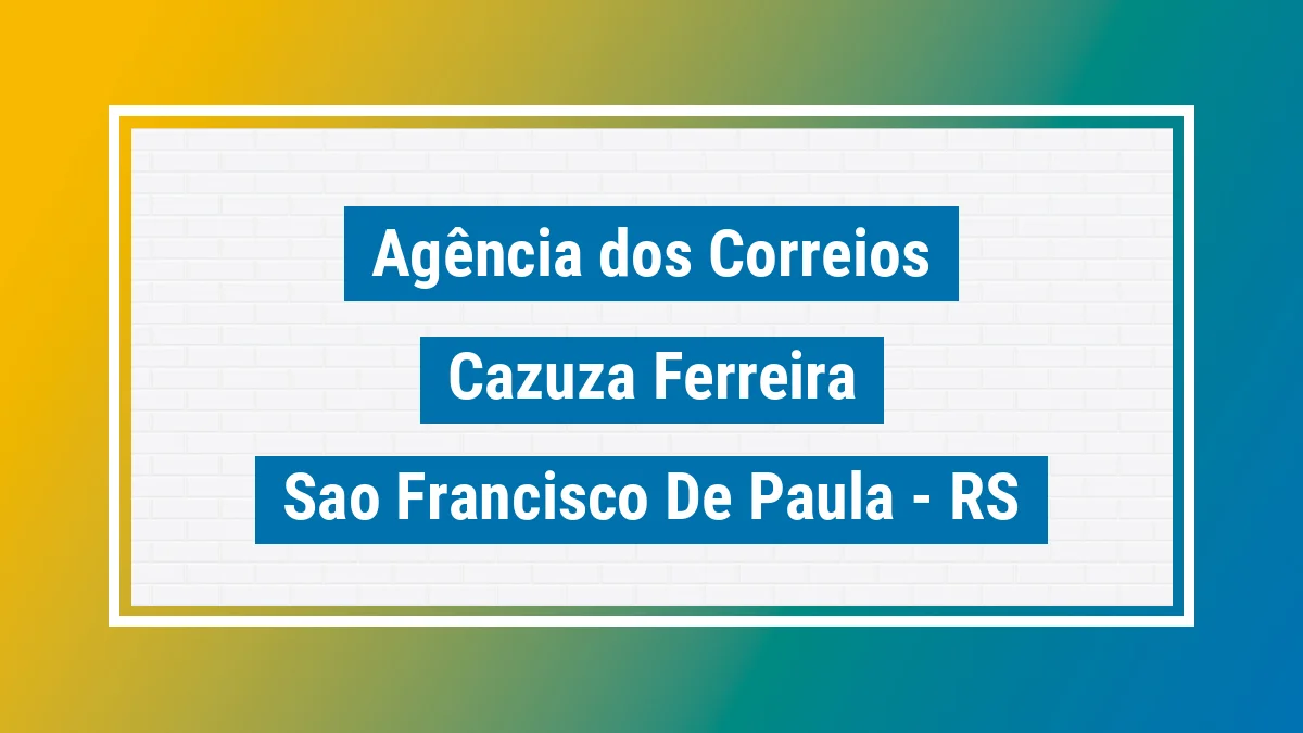 Imagem ilustrativa correios Cazuza Ferreira São Francisco de Paula RS