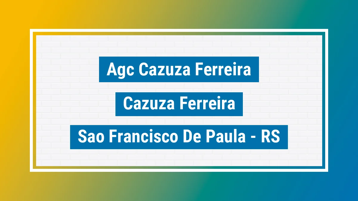 Unidade de agência dos Correios Agc Cazuza Ferreira Cazuza Ferreira São Francisco de Paula RS